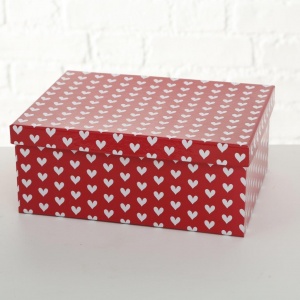 Коробка подарункова Lola H = 10,5 см, червоний, екскл.дизайн